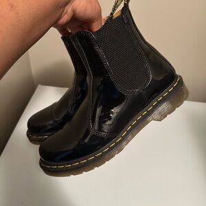 Dr. Martens Black Patent Leather Boots